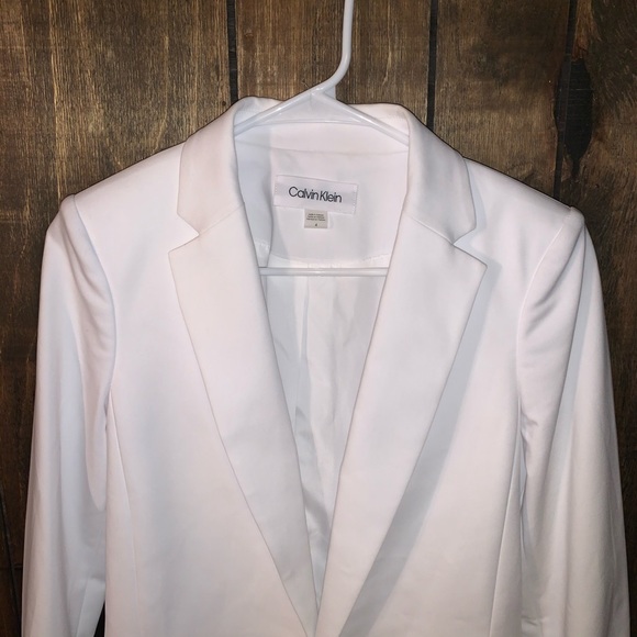 Calvin Klein | White no closure blazer - Picture 3 of 14